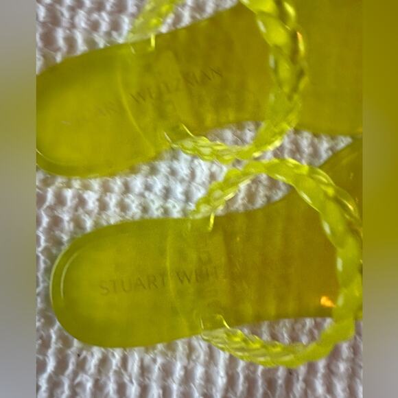 NEW Stuart Weitzman Women's Braida Sawyer Jelly Sandal Neon Green Size 8 - Picture 8 of 9